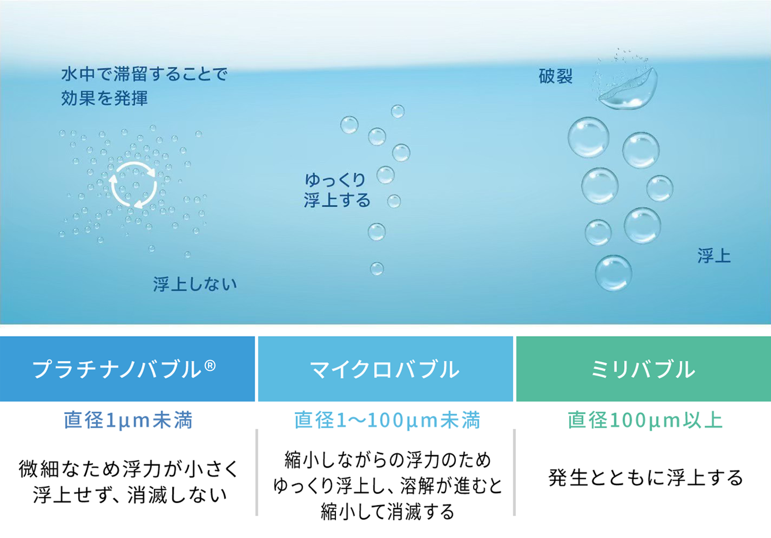 水中に約1〜2年間留まり効果を持続！