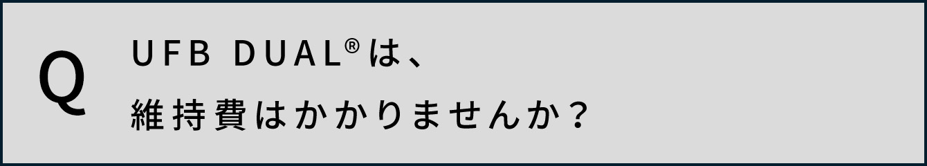 UFB DUAL®️は、維持費はかかりませんか？